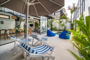 Patio nebo venkovní prostory v ubytování Villa Vantage Canggu