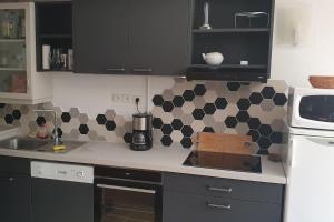 Kuchyň nebo kuchyňský kout v ubytování Appartement 10 couchages face à la meije + 9 fotografií