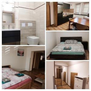 Kuchyň nebo kuchyňský kout v ubytování Apartmány Kristýna