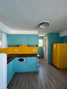 A kitchen or kitchenette at Seafront Villa Polyxene