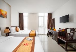 Televiisor ja/või meelelahutuskeskus majutusasutuses Hoa Phong Airport Danang Hotel