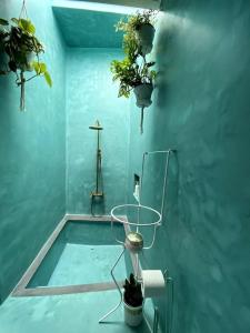 A bathroom at Casa Santorini