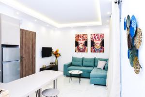 Posezení v ubytování La Perla Apartments