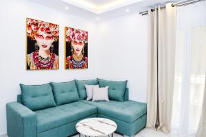 Posezení v ubytování La Perla Apartments