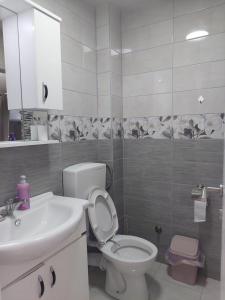een badkamer met een wit toilet en een wastafel bij Saray Bosna Home in Gladno Polje