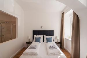 Łóżko lub łóżka w pokoju w obiekcie easy flat Sankt Elisabeth