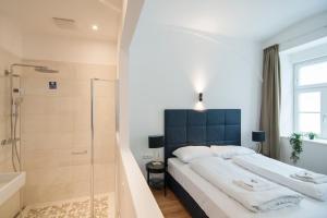 Łóżko lub łóżka w pokoju w obiekcie easy flat Sankt Elisabeth