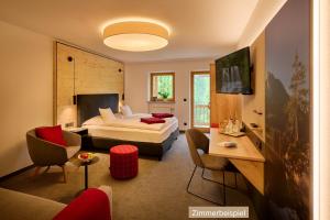 Postel nebo postele na pokoji v ubytování Hotel-Gasthof Mauthäusl
