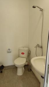カムチヤにあるБунгала - Камчия - Електрон Универсのバスルーム(トイレ、洗面台付)