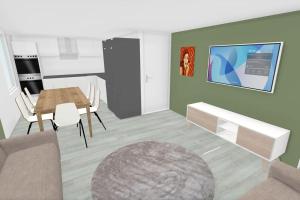 Телевізор і / або розважальний центр в Rydetvägen, peaceful, fresh 8 bedrooms near Gothenburg City