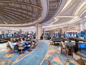 a rendering of a casino on a cruise ship at City of Dreams Mediterranean - Integrated Resort, Casino & Entertainment in Limassol