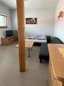 Postel nebo postele na pokoji v ubytování Apartmán Hustopeče