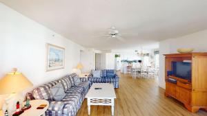 帕瓦雷斯岛Ocean View Paradise at Litchfield By the Sea的带沙发和电视的客厅