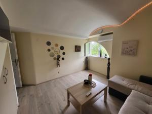 sala de estar con sofá y mesa en Vila Marija, en Ribarska Banja