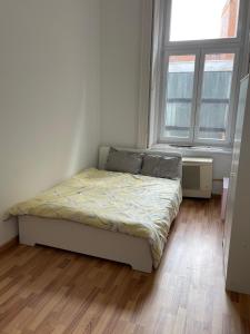 Postel nebo postele na pokoji v ubytování Spacious Studio Apartment in Centre of the City