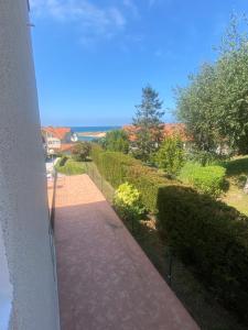 a view of a walkway from a house at El mirador de mogro in Mogro