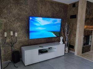 Μια τηλεόραση ή/και κέντρο ψυχαγωγίας στο Bungalov Valentýna