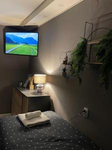 A television and/or entertainment centre at Beta House Apartments
