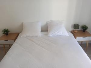 En eller flere senge i et værelse på Centre ville, Parking, transport en commun au pied de l'immeuble + 1 billede