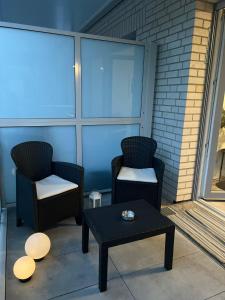 Posezení v ubytování Luxuriöses Apartment für 4 Personen, Neubau, Parkplatz free
