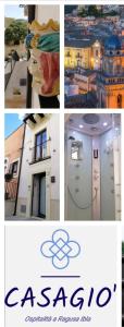 un collage de fotos de diferentes edificios y un edificio en CASAGIO', en Ragusa