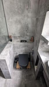 a bathroom with a toilet and a sink at Modern meets Classic - near Volkspark Schöneberg in Berlin