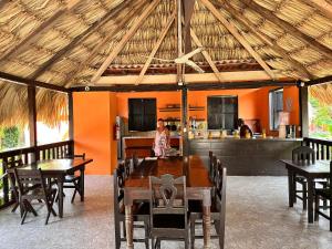 Restaurace v ubytování Bacalar Sunshine