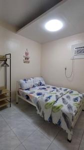 ein Schlafzimmer mit einem Bett in einem Zimmer in der Unterkunft Jens Samal Vacation Rental - Centrally Located - Fully Furnished 2br WIFI in Babak