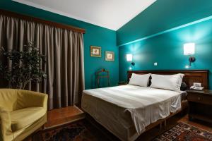Cama o camas de una habitación en Εσπερίδες