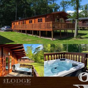 a home with a hot tub and a house at iLodge 73 in Louth