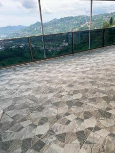 a view of a tiled floor on top of a building at Rize manzara evi 