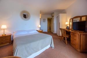 TV a/nebo společenská místnost v ubytování Hotel Le Tilbury