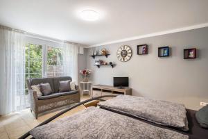 Postel nebo postele na pokoji v ubytování Ferienwohnung For two
