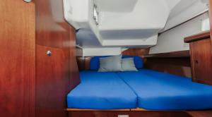 a small bed in the back of a boat at BBoats in Lisbon