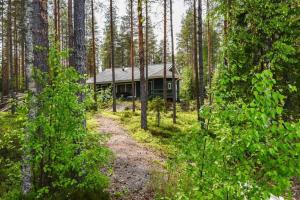 una casa en el árbol en medio de un bosque en Villa Classic en Ähtäri
