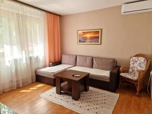 sala de estar con sofá y mesa en Spago Apartment, en Konjic