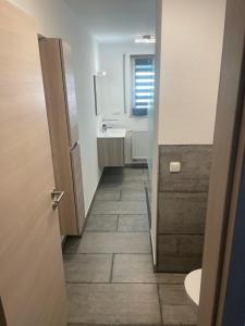 Ferienwohnung an der Linde tesisinde bir banyo