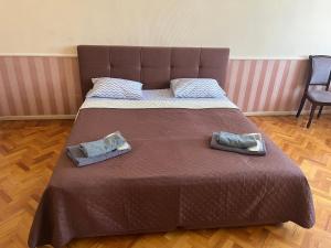 Postel nebo postele na pokoji v ubytování Barvy Dnipra