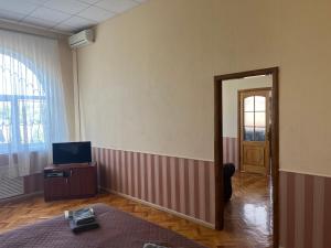 TV a/nebo společenská místnost v ubytování Barvy Dnipra