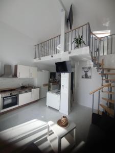 Kuchyň nebo kuchyňský kout v ubytování Rhön Apartments
