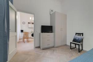 Televízia a/alebo spoločenská miestnosť v ubytovaní Vita Nejedleho apartments