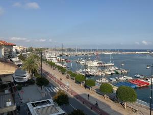 a marina with lots of boats in the water at Apartamento Cambrils in Cambrils