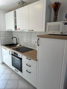 Kuchyň nebo kuchyňský kout v ubytování Apartments Marija
