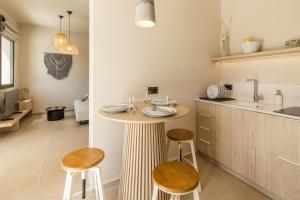 Posezení v ubytování Topos Suites
