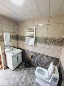 ガバラにあるLuxury AQSNのバスルーム(トイレ、洗面台付)