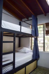 a couple of bunk beds in a room at AREA 51 HOSTEL in Medellín