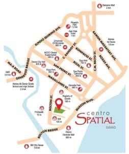 a map of centennial paris with attractions at Davao condo unit 204 in Davao City