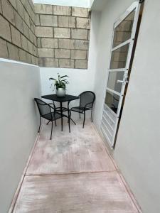 Χώρος καθιστικού στο Estudio con Patio