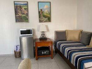 Μια τηλεόραση ή/και κέντρο ψυχαγωγίας στο Estudio con Patio