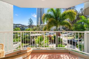 a balcony with a view of a city at Markham Court in Gold Coast